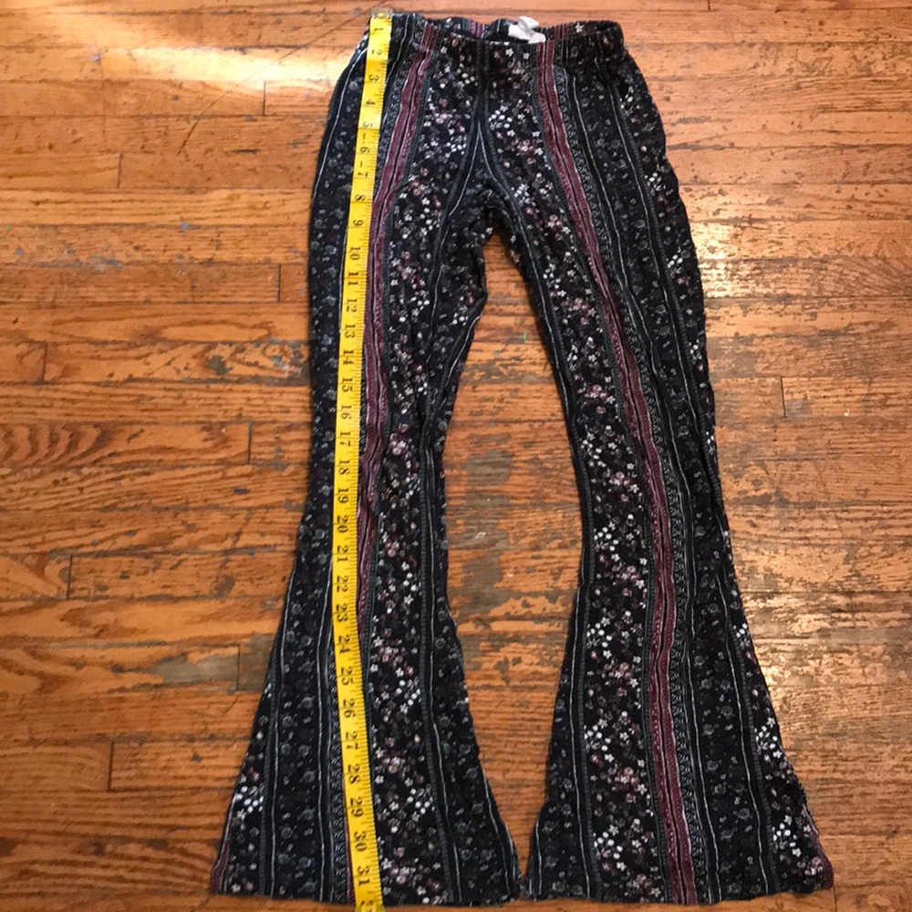Girls soft bell bottom pull on pants
